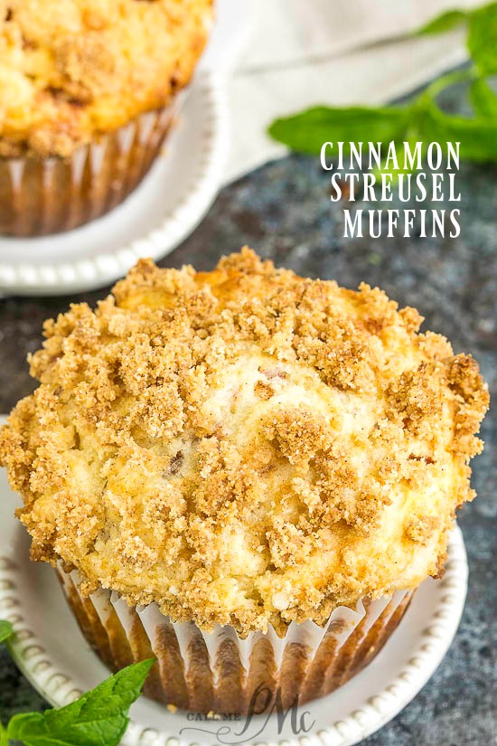 Cinnamon Streusel Muffins are tender, tasty, totally irresistible, and better than bakery muffins. #muffins #breakfast #cinnaomn #baking #homemade #fromscratch #easy #brunch #coffeecake #brownsugar Cinnamon Streusel Muffins